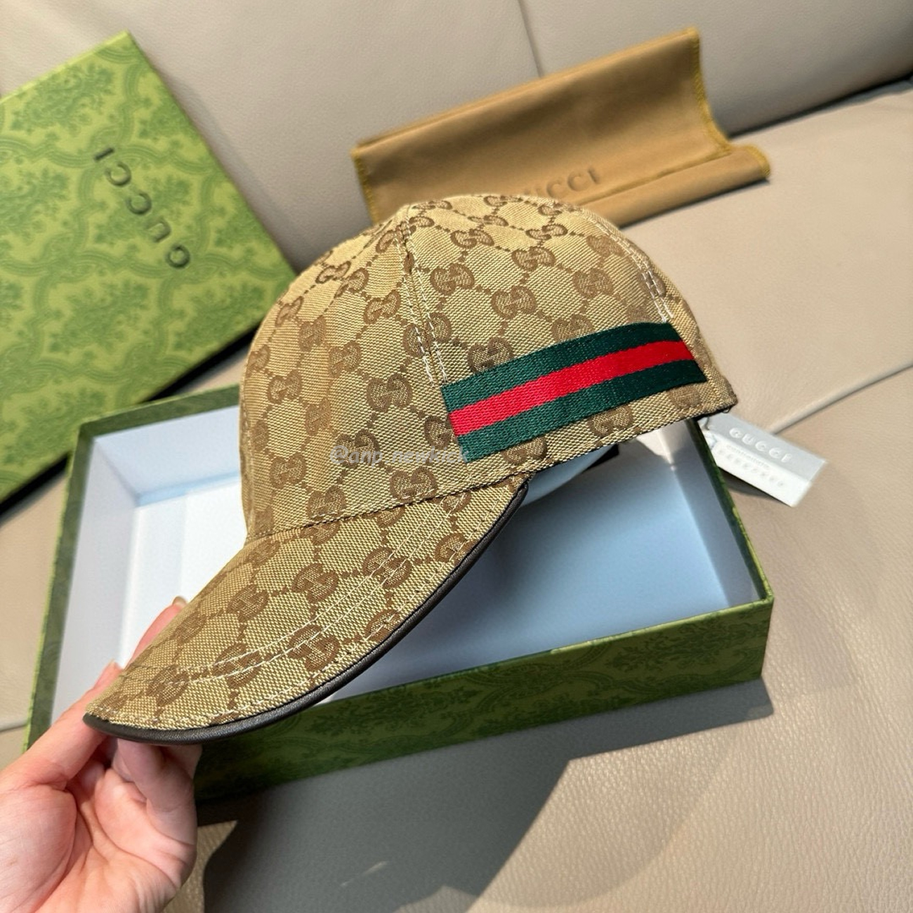 Gucci Gg Canvas Baseball Hat With Web (13) - www.newkick.vip